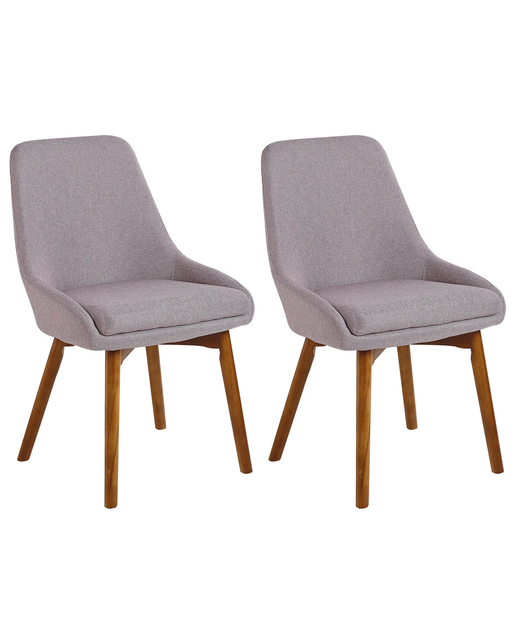Set of 2 Dining Chairs MELFORT Fabric Taupe