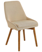 Set of 2 Dining Chairs MELFORT Fabric Sand Beige