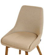 Set of 2 Dining Chairs MELFORT Fabric Sand Beige