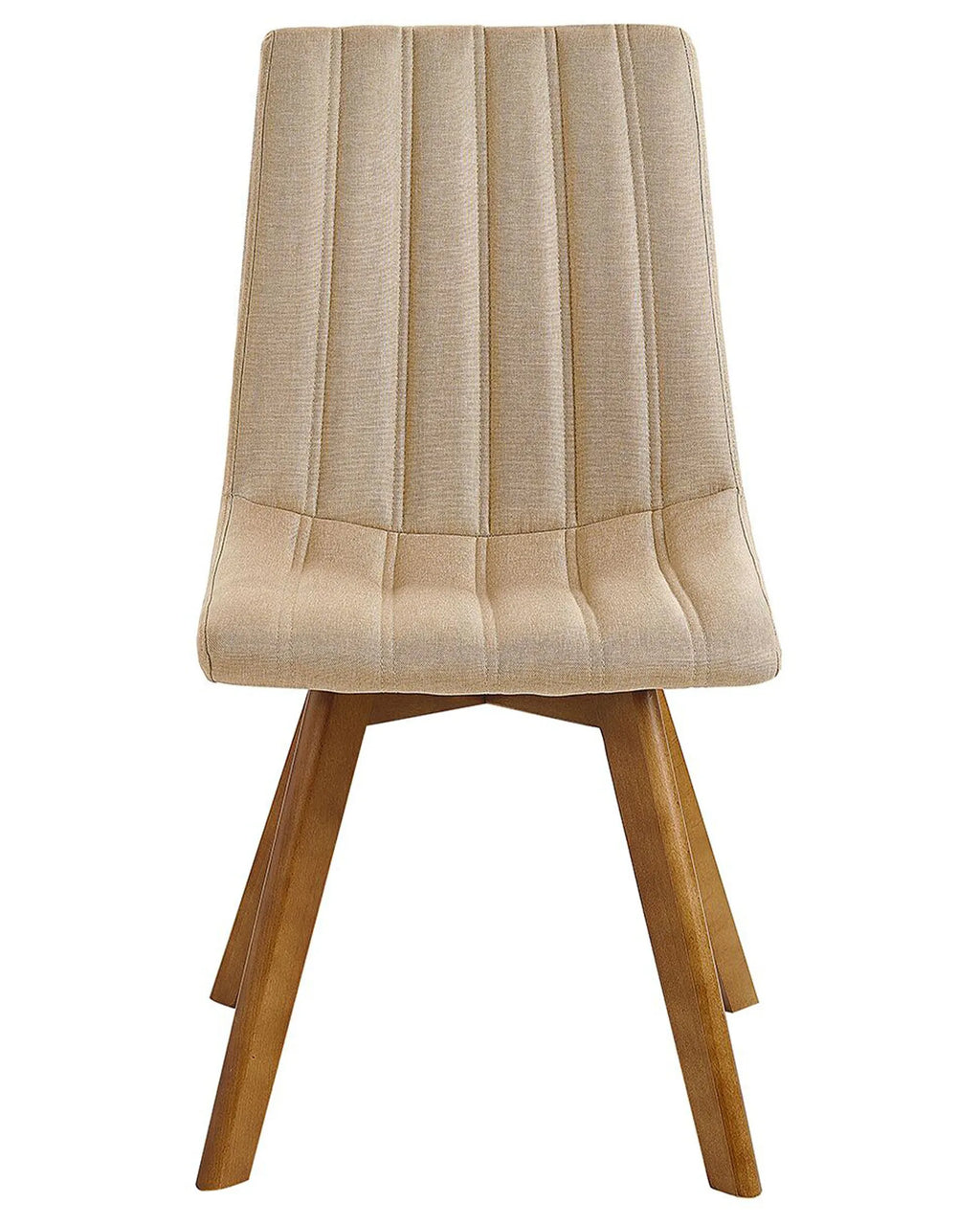 Set of 2 Dining Chairs CALGARY Fabric Sand Beige