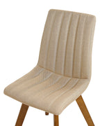 Set of 2 Dining Chairs CALGARY Fabric Sand Beige