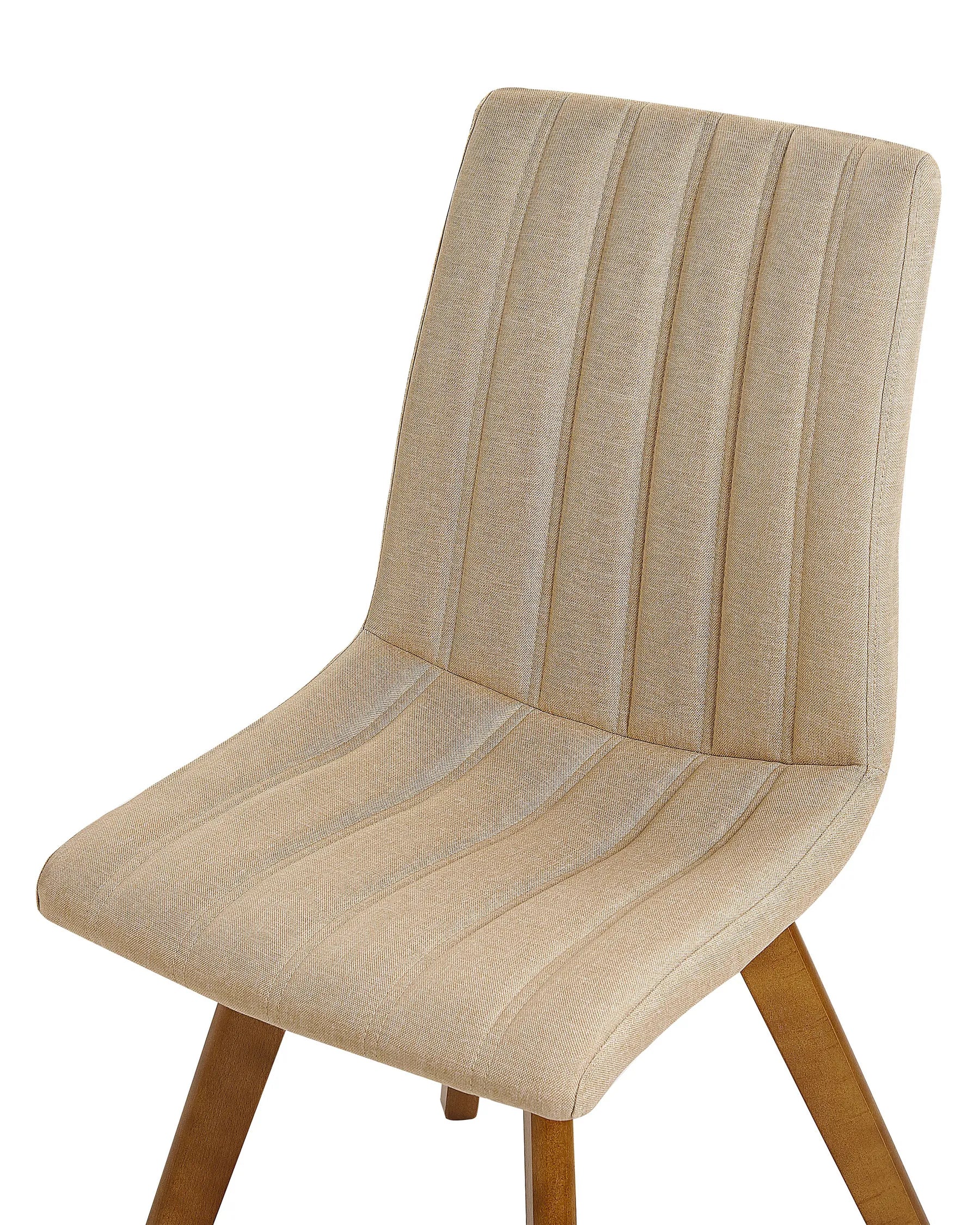 Set of 2 Dining Chairs CALGARY Fabric Sand Beige