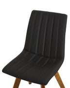 Set of 2 Dining Chairs CALGARY Fabric Black