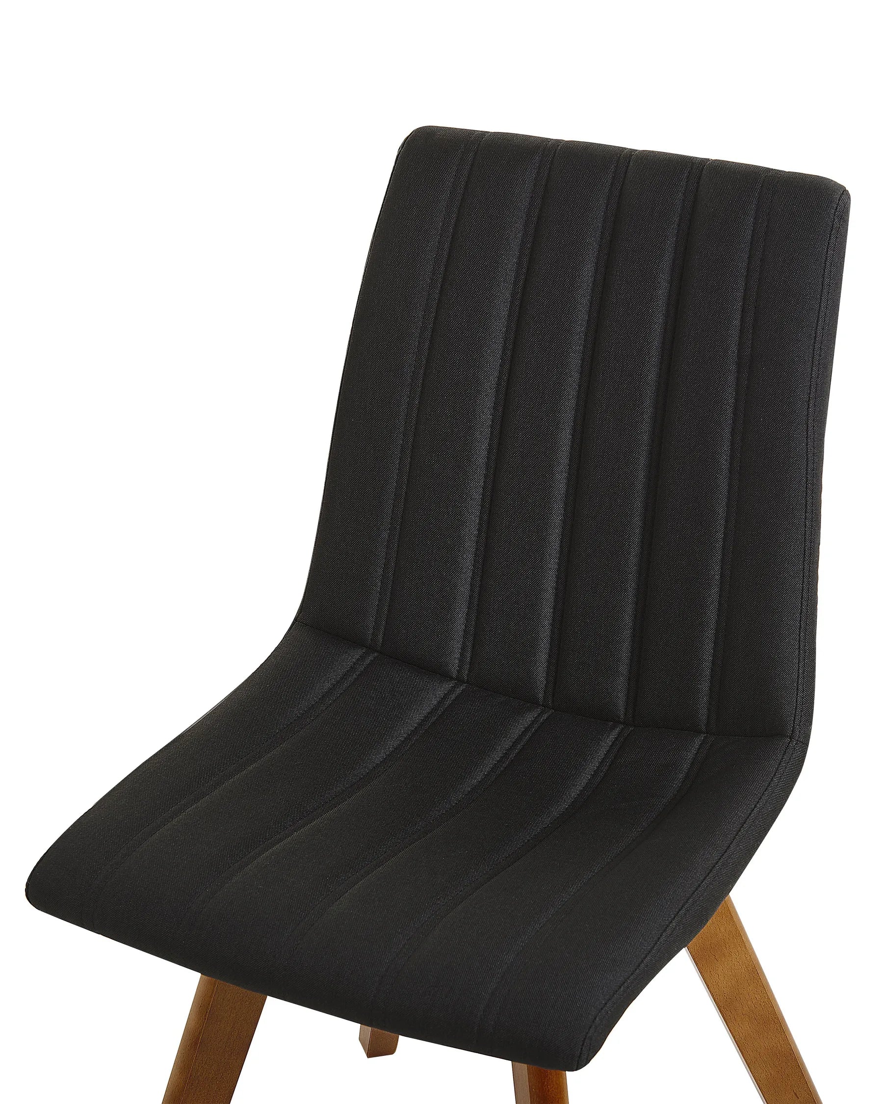 Set of 2 Dining Chairs CALGARY Fabric Black