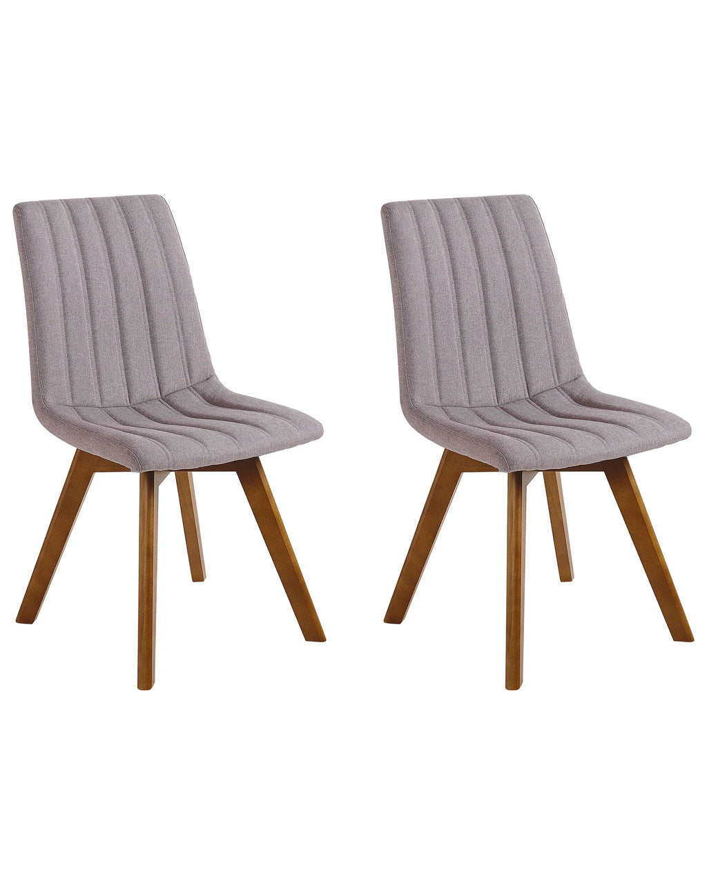 Set of 2 Dining Chairs CALGARY Fabric Taupe