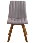 Set of 2 Dining Chairs CALGARY Fabric Taupe