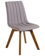 Set of 2 Dining Chairs CALGARY Fabric Taupe
