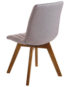 Set of 2 Dining Chairs CALGARY Fabric Taupe