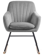 Rocking Chair LIARUM Velvet Grey