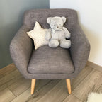 Armchair MELBY Fabric Light Grey