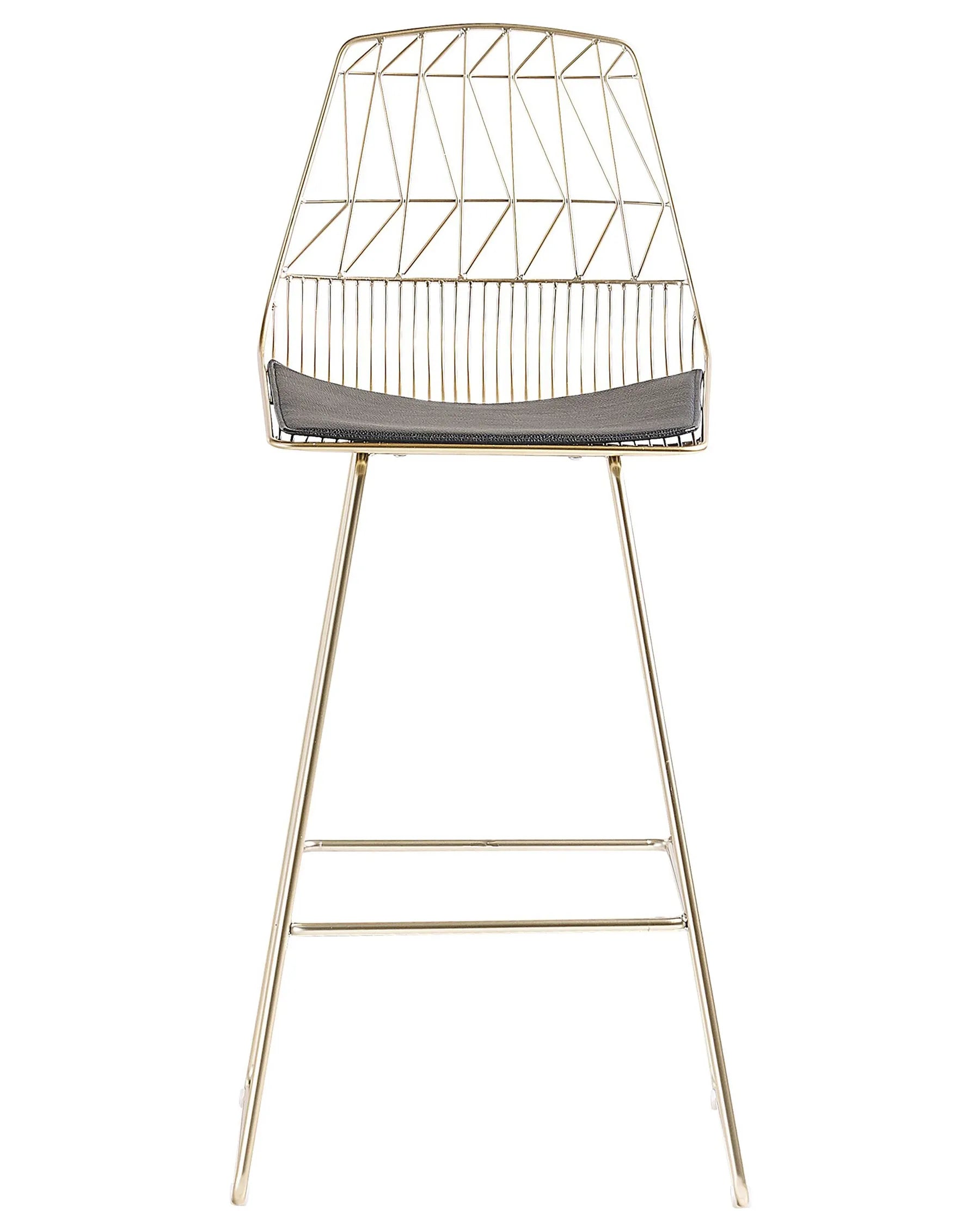 Set of 2 Bar Chairs PRESTON Metal Gold