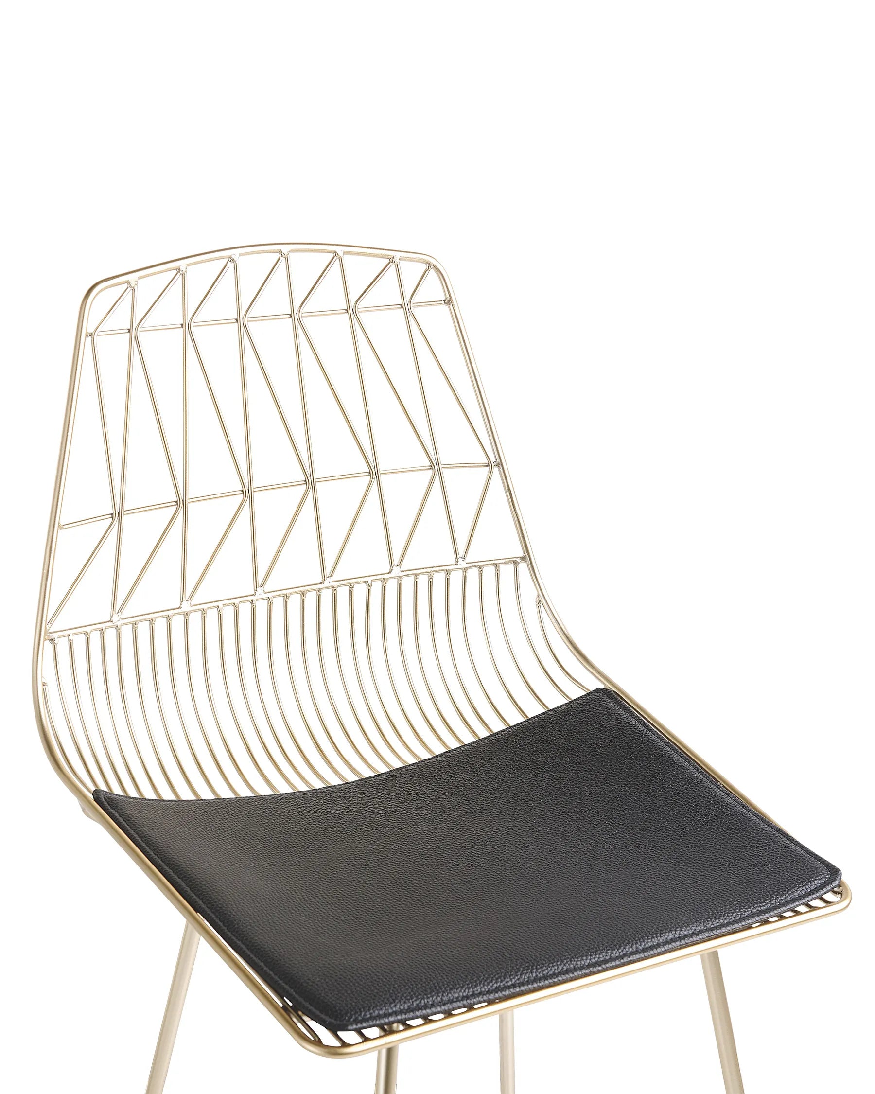 Set of 2 Bar Chairs PRESTON Metal Gold