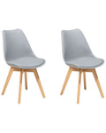 Set of 2 Dining Chairs DAKOTA II Grey