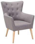 Armchair ANGEN Fabric Light Grey