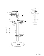 Set of 2 Bar Chairs LOTA Swivel Transparent — feature detail