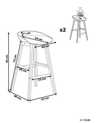 Set of 2 Bar Chairs MICCO White