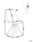 Set of 2 Dining Chairs DAKOTA White