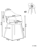Set of 2 Dining Chairs UTICA White