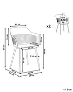 Set of 2 Dining Chairs BERECA Black