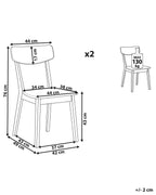 Set of 2 Dining Chairs SANTOS White