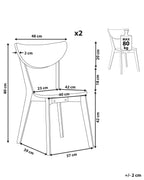 Set of 2 Dining Chairs ROXBY White