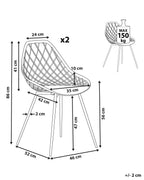 Set of 2 Dining Chairs CANTON Light Grey