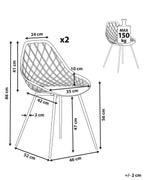 Set of 2 Dining Chairs CANTON White