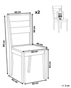 Set of 2 Dining Chairs GEORGIA Wood White