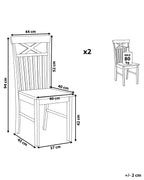 Set of 2 Dining Chairs HOUSTON Wood White