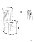 Set of 2 Dining Chairs HOUSTON Wood Black