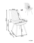 Set of 2 Dining Chairs MARIBEL Faux Leather Dark Brown