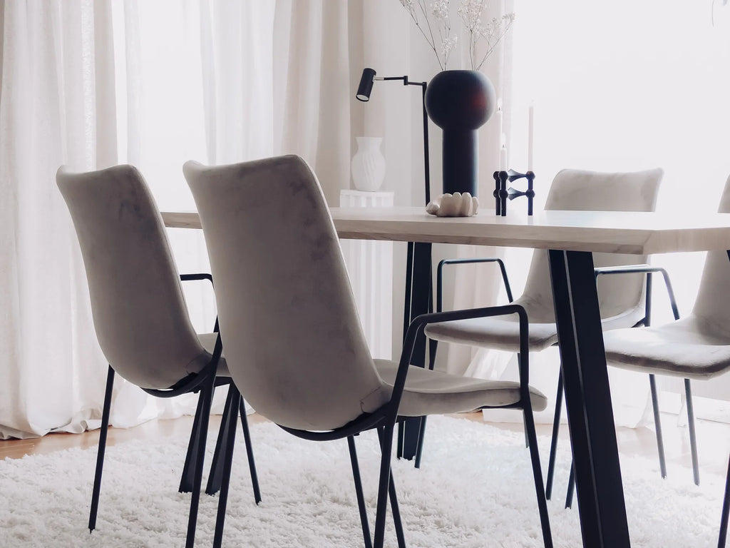 Set of 2 Dining Chairs JEFFERSON Velvet Taupe