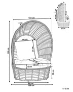 Garden Armchair LIDO Rattan Beige