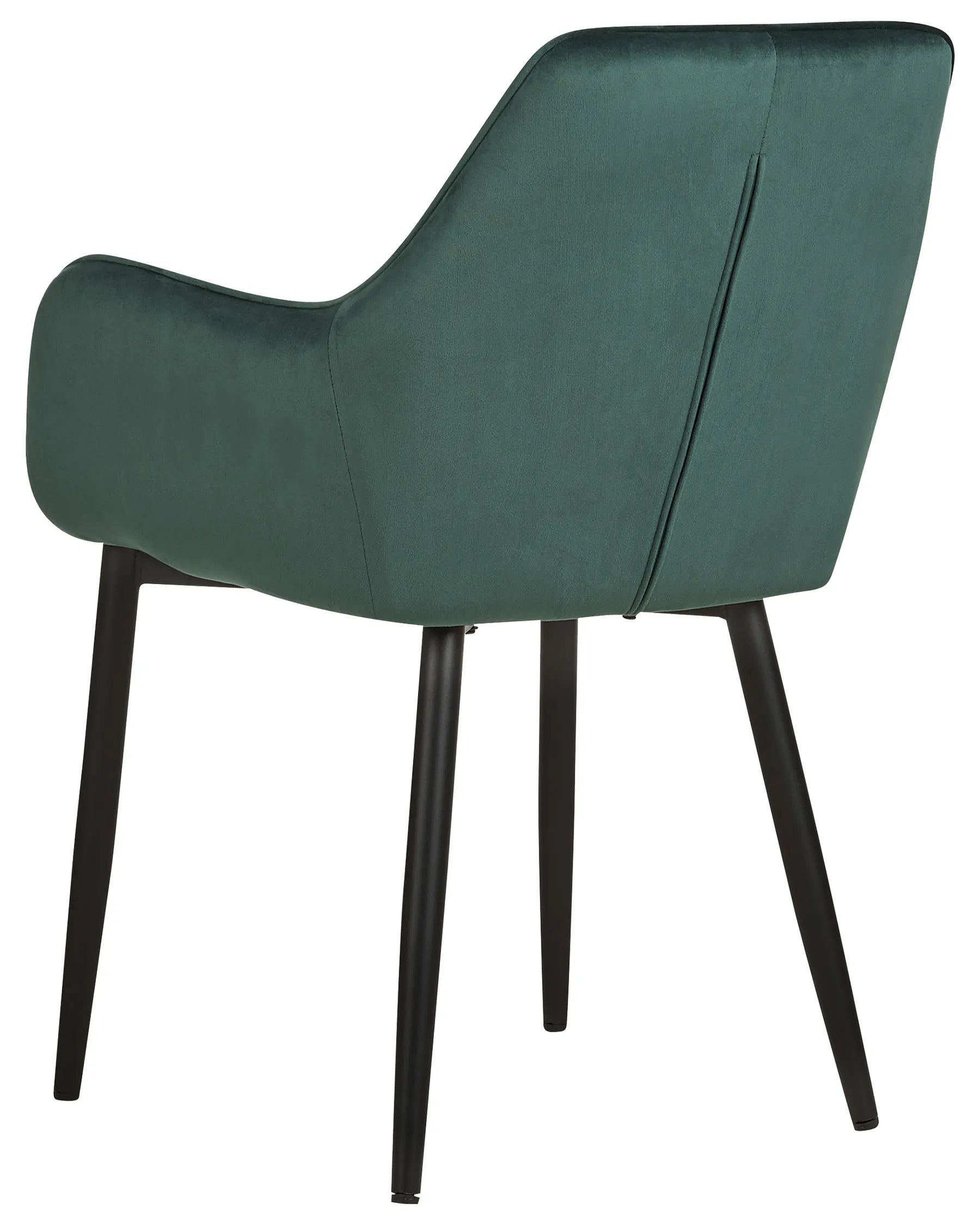 Set of 2 Dining Chairs WELLSTON Velvet Dark Green