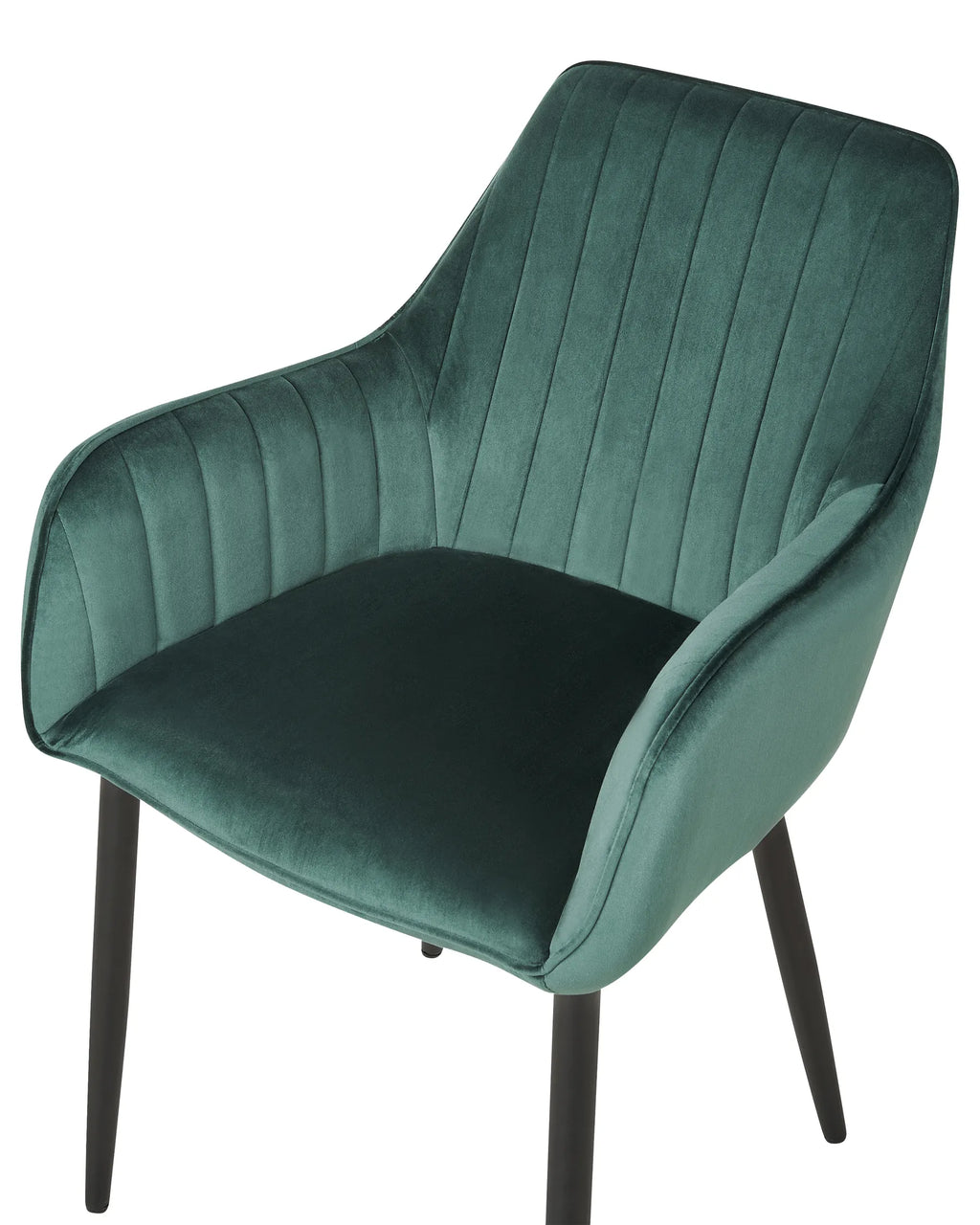 Set of 2 Dining Chairs WELLSTON Velvet Dark Green