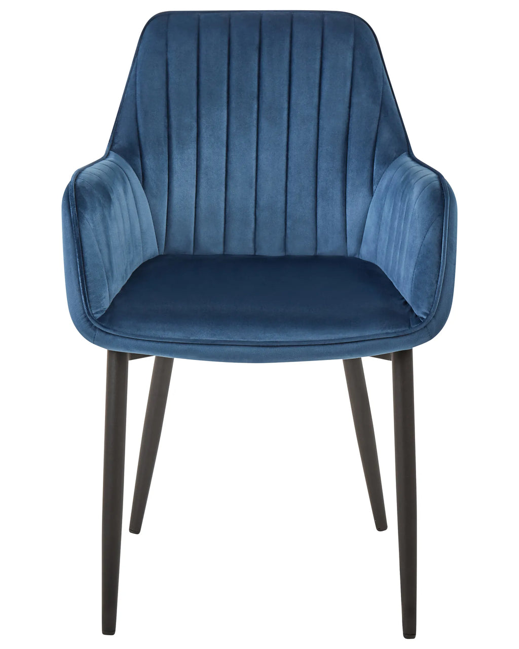 Set of 2 Dining Chairs WELLSTON Velvet Dark Blue