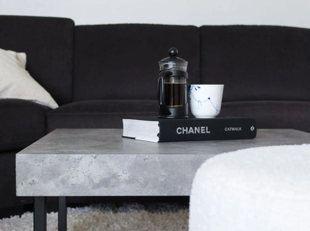 Coffee Table DELUZ Grey Concrete Effect