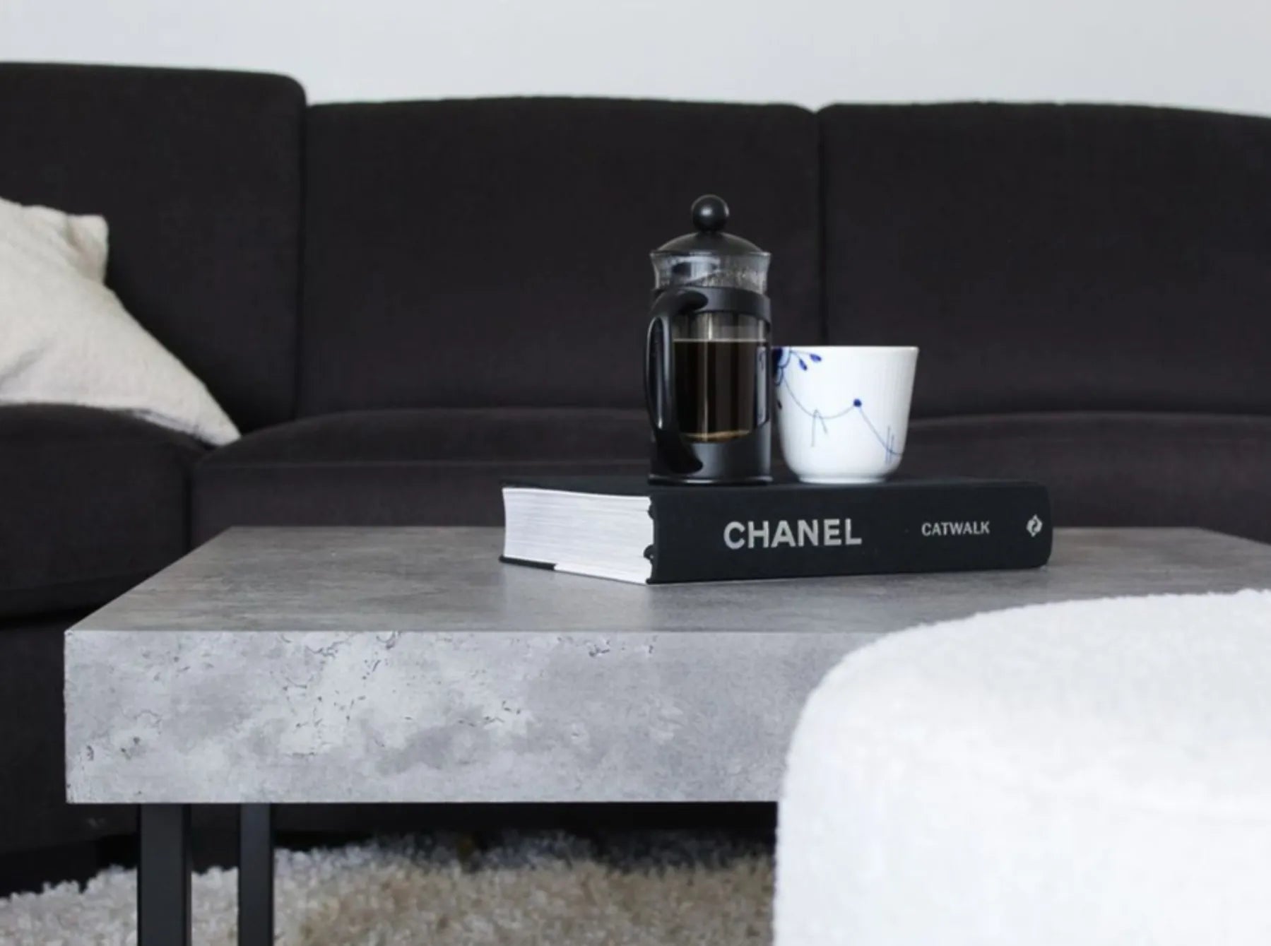 Coffee Table DELUZ Grey Concrete Effect