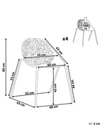Set of 4 Dining Chairs MUMFORD White