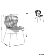 Set of 2 Dining Chairs ELFROS Rattan Natural
