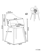 Set of 2 Dining Chairs UTICA Black