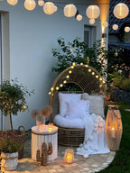 Garden Armchair LIDO Rattan Beige