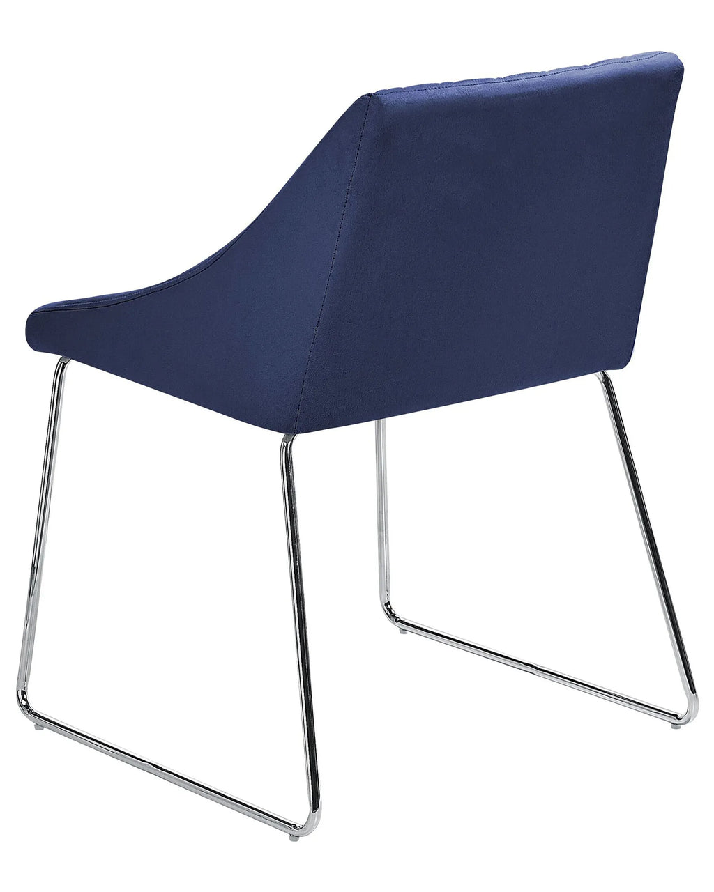 Set of 2 Dining Chairs ARCATA Velvet Navy Blue