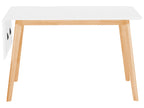 Extending Dining Table MEDIO White 120/155 cm 80 cm