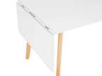 Extending Dining Table MEDIO White 120/155 cm 80 cm