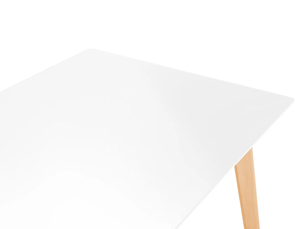 Extending Dining Table MEDIO White 120/155 cm 80 cm