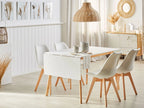 Extending Dining Table MEDIO White 120/155 cm 80 cm