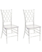 Set of 2 Dining Chairs CLARION Transparent