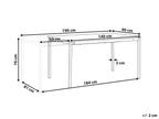 Extending Dining Table AVIS Black 140/190 cm 90 cm