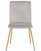 Set of 2 Dining Chairs RUBIO Velvet Grey